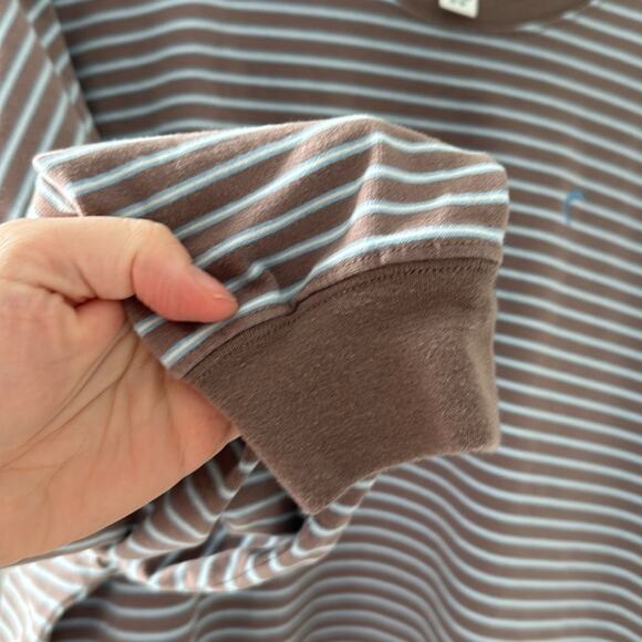 Zyia Dust Stripe Crewneck Sweatshirt Size Medium - Picture 6 of 10